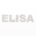 ELISA nome in polistirolo - Arial - Bianco - Senza base