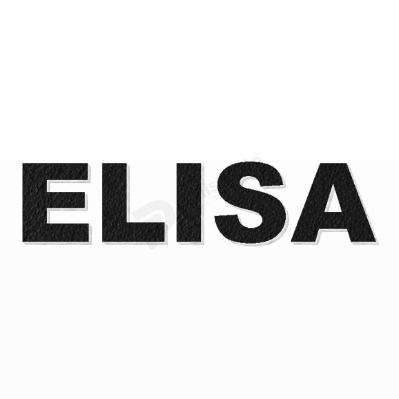 ELISA nome in polistirolo - Arial - Nero - Senza base