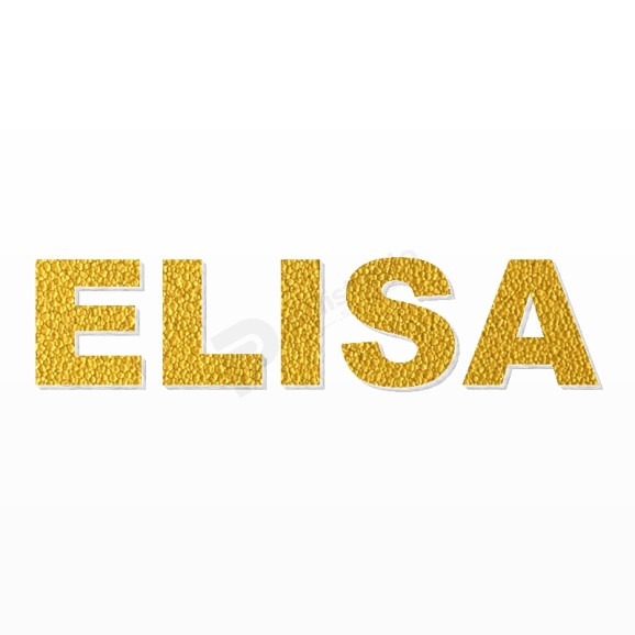 ELISA nome in polistirolo - Arial - Oro - Senza base