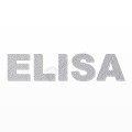 ELISA nome in polistirolo - Arial - Argento - Senza base