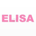 ELISA nome in polistirolo - Arial - Rosa - Senza base