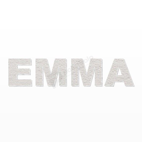 EMMA nome in polistirolo - Arial - Bianco - Senza base
