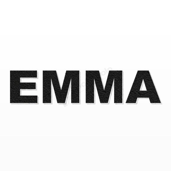 EMMA nome in polistirolo - Arial - Nero - Senza base