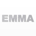 EMMA nome in polistirolo - Arial - Argento - Senza base