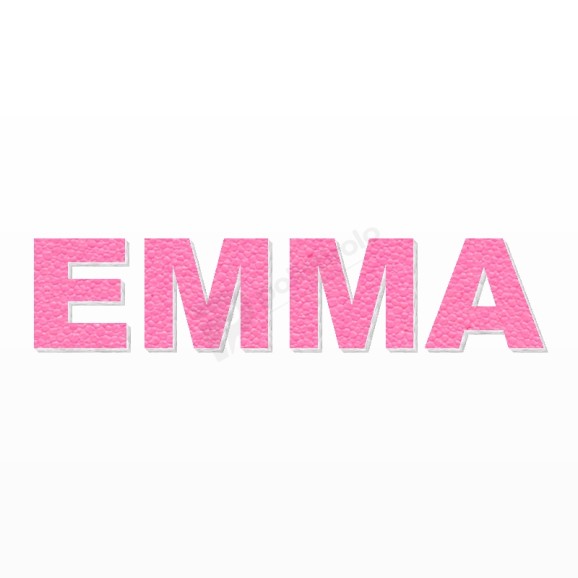 EMMA nome in polistirolo - Arial - Rosa - Senza base