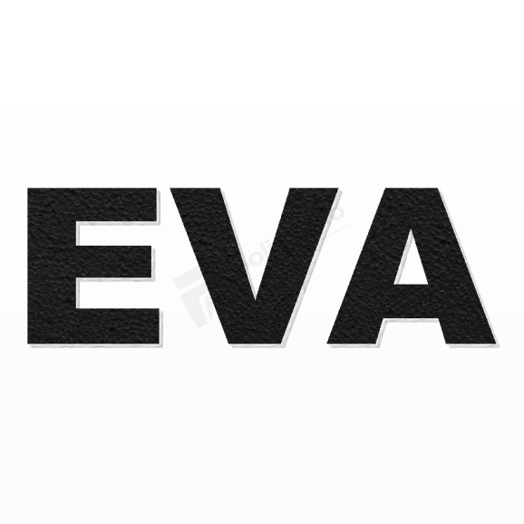 EVA nome in polistirolo - Arial - Nero - Senza base