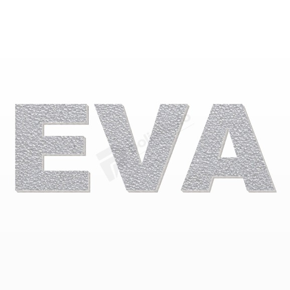 EVA nome in polistirolo - Arial - Argento - Senza base