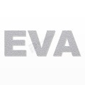 EVA nome in polistirolo - Arial - Argento - Senza base