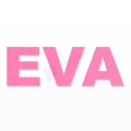 EVA nome in polistirolo - Arial - Rosa - Senza base
