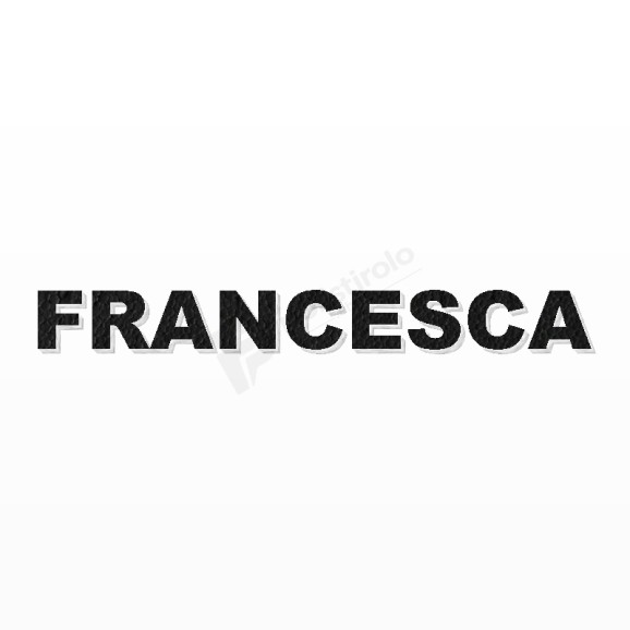 FRANCESCA nome in polistirolo - Arial - Nero - Senza base