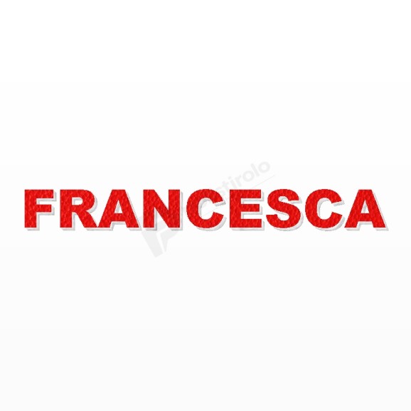 FRANCESCA nome in polistirolo - Arial - Rosso - Senza base