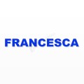 FRANCESCA nome in polistirolo - Arial - Blu - Senza base