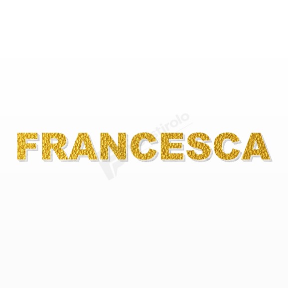 FRANCESCA nome in polistirolo - Arial - Oro - Senza base