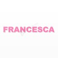 FRANCESCA nome in polistirolo - Arial - Rosa - Senza base