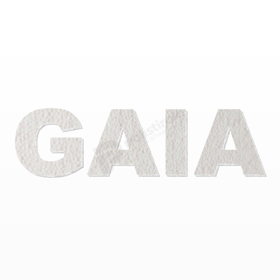 GAIA nome in polistirolo - Arial - Bianco - Senza base