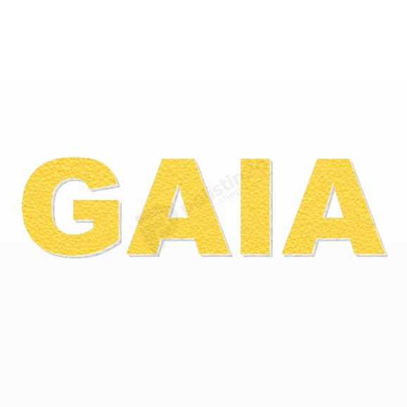 GAIA nome in polistirolo - Arial - Giallo - Senza base