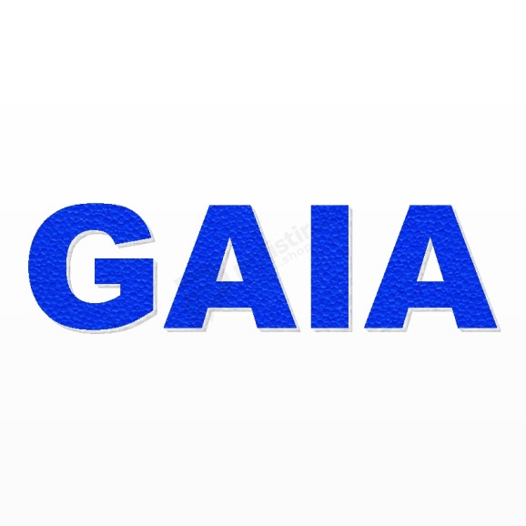 GAIA nome in polistirolo - Arial - Blu - Senza base