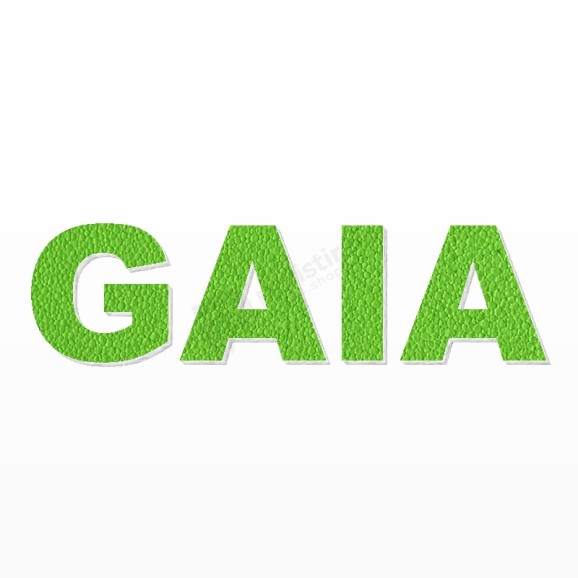 GAIA nome in polistirolo - Arial - Verde - Senza base
