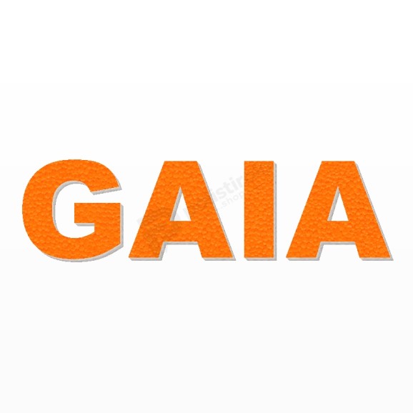 GAIA nome in polistirolo - Arial - Arancione - Senza base