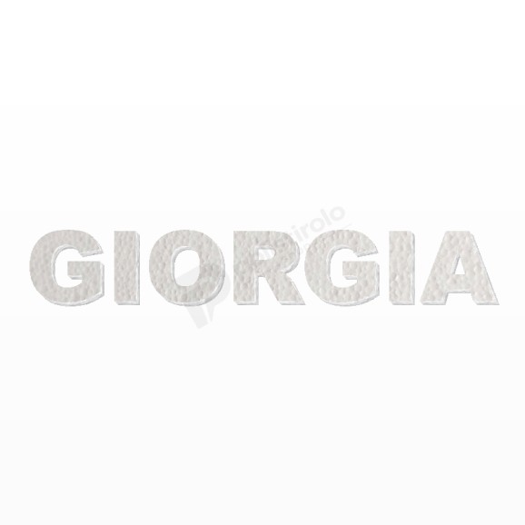 GIORGIA nome in polistirolo - Arial - Bianco - Senza base