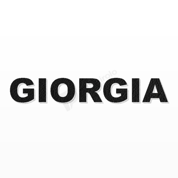 GIORGIA nome in polistirolo - Arial - Nero - Senza base