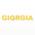 GIORGIA nome in polistirolo - Arial - Giallo - Senza base
