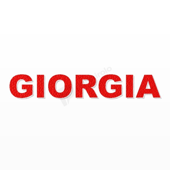 GIORGIA nome in polistirolo - Arial - Rosso - Senza base