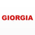 GIORGIA nome in polistirolo - Arial - Rosso - Senza base