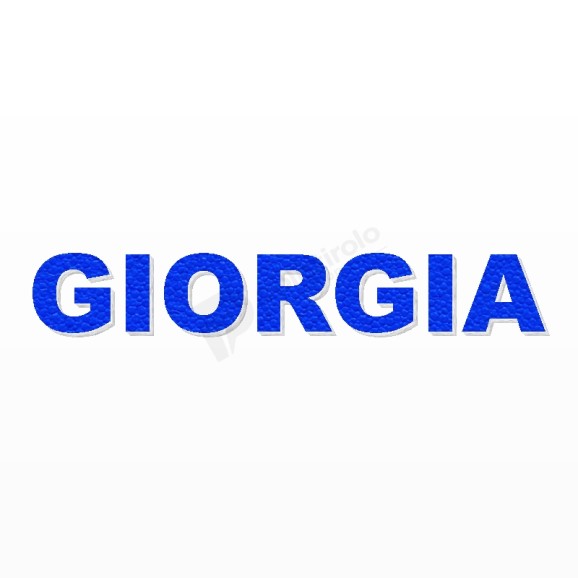 GIORGIA nome in polistirolo - Arial - Blu - Senza base