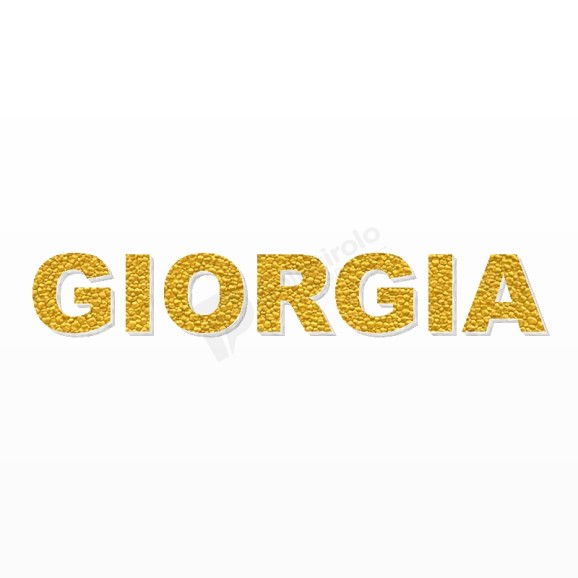 GIORGIA nome in polistirolo - Arial - Oro - Senza base