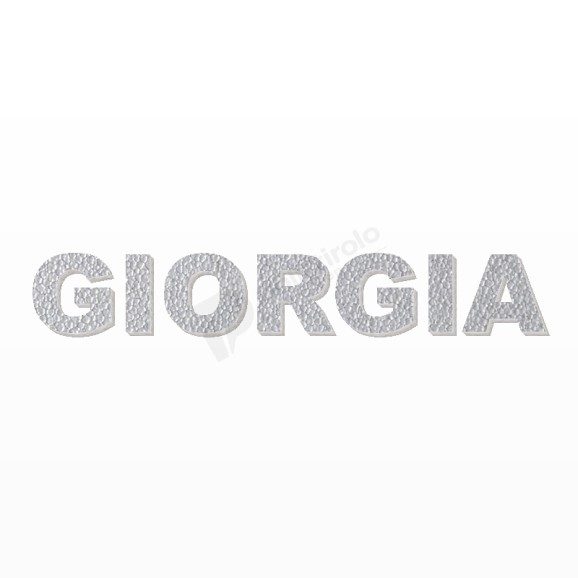 GIORGIA nome in polistirolo - Arial - Argento - Senza base