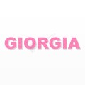GIORGIA nome in polistirolo - Arial - Rosa - Senza base