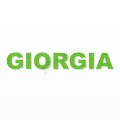 GIORGIA nome in polistirolo - Arial - Verde - Senza base
