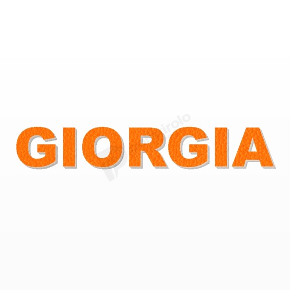 GIORGIA nome in polistirolo - Arial - Arancione - Senza base