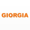 GIORGIA nome in polistirolo - Arial - Arancione - Senza base