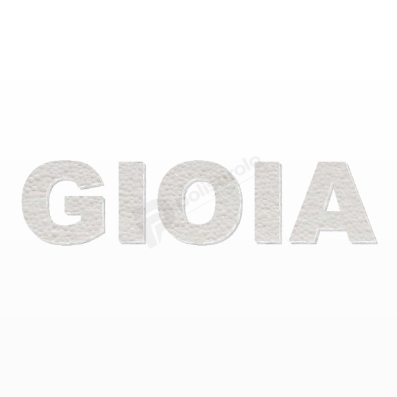 GIOIA nome in polistirolo - Arial - Bianco - Senza base