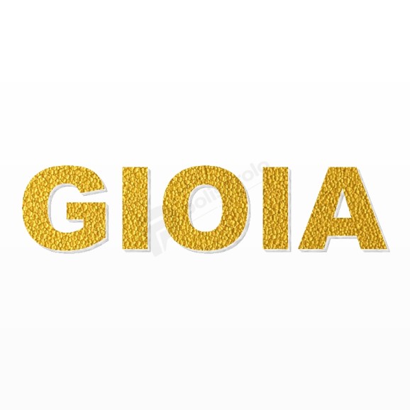 GIOIA nome in polistirolo - Arial - Oro - Senza base