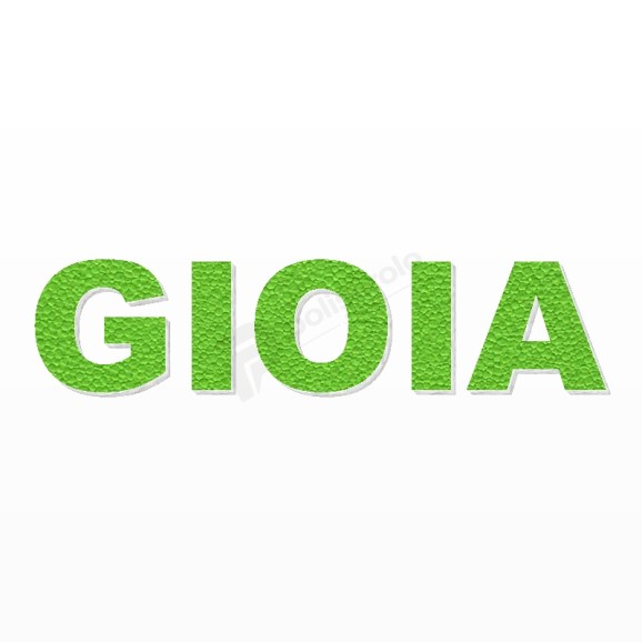 GIOIA nome in polistirolo - Arial - Verde - Senza base