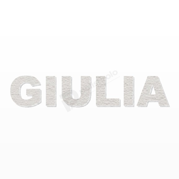 GIULIA nome in polistirolo - Arial - Bianco - Senza base