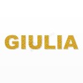 GIULIA nome in polistirolo - Arial - Oro - Senza base