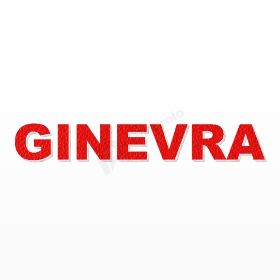 GINEVRA nome in polistirolo - Arial - Rosso - Senza base