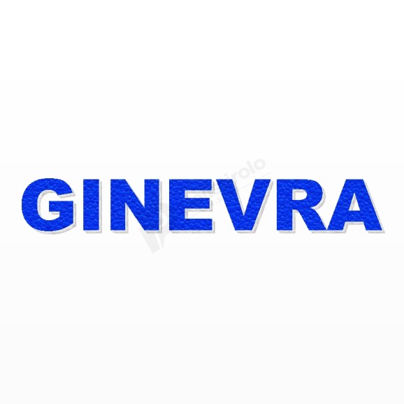 GINEVRA nome in polistirolo - Arial - Blu - Senza base