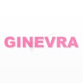 GINEVRA nome in polistirolo - Arial - Rosa - Senza base