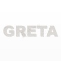 GRETA nome in polistirolo - Arial - Bianco - Senza base