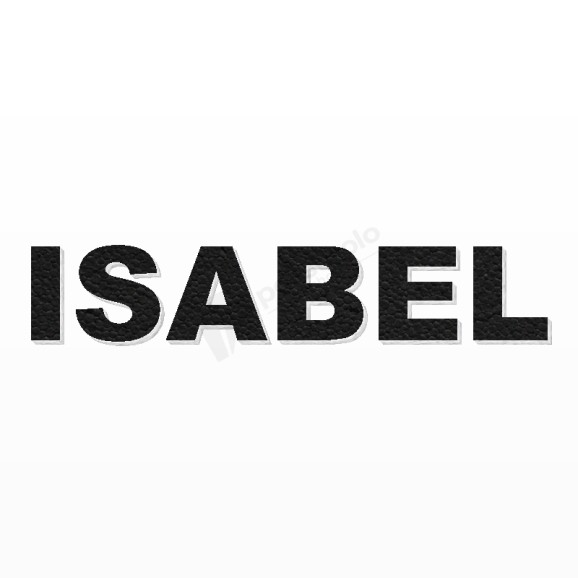 ISABEL nome in polistirolo - Arial - Nero - Senza base