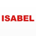 ISABEL nome in polistirolo - Arial - Rosso - Senza base