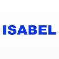 ISABEL nome in polistirolo - Arial - Blu - Senza base