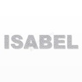 ISABEL nome in polistirolo - Arial - Argento - Senza base