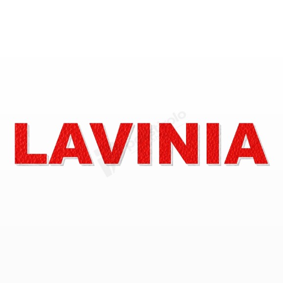 LAVINIA nome in polistirolo - Arial - Rosso - Senza base