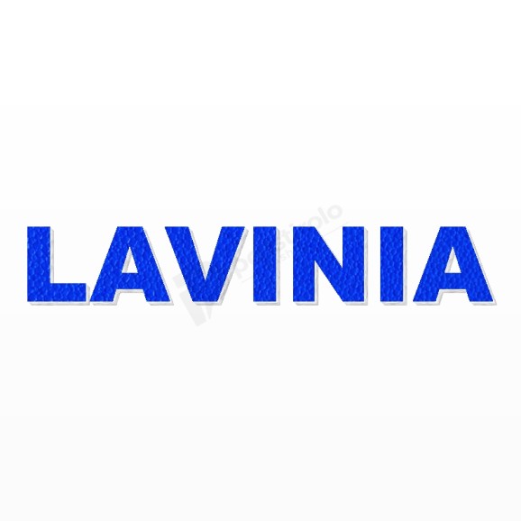 LAVINIA nome in polistirolo - Arial - Blu - Senza base